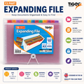 Tiger A5 13-Part Expanding File Folder – Document Organiser with Index Tabs