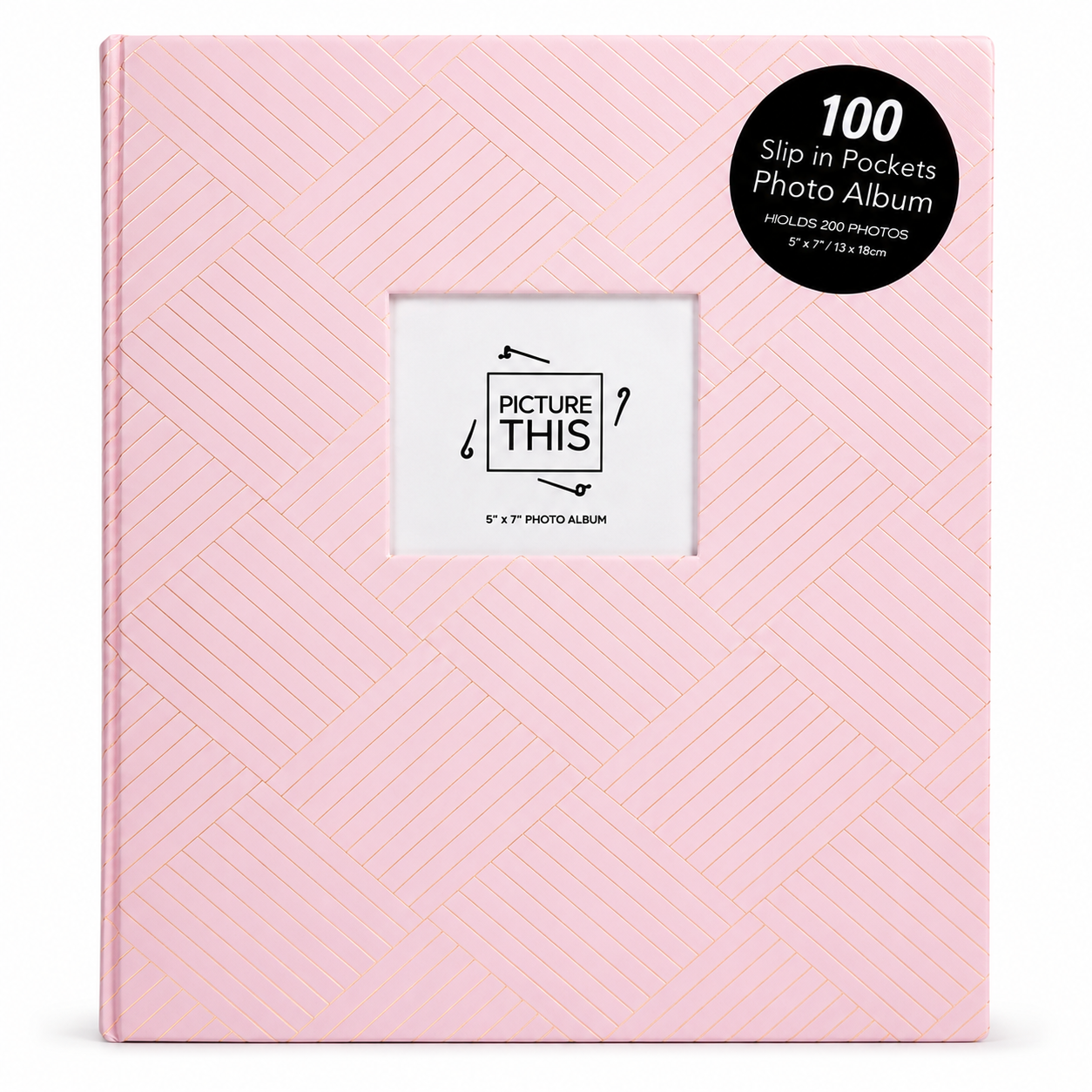5x7 Photo Album 100 Slip In Pockets Family Wedding Holiday Memory Book Gift