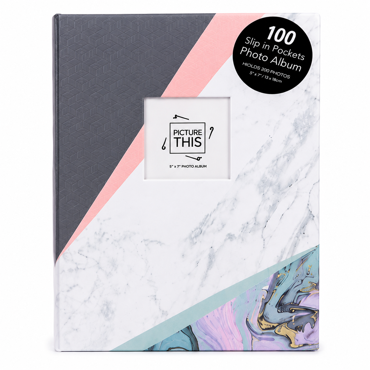 5x7 Photo Album 100 Slip In Pockets Family Wedding Holiday Memory Book Gift