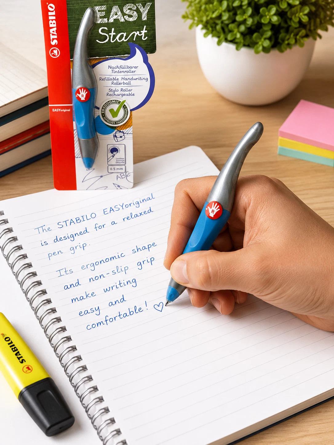 STABILO EASYoriginal EASY Start Ergonomic Rollerball Pen – Right-Handed