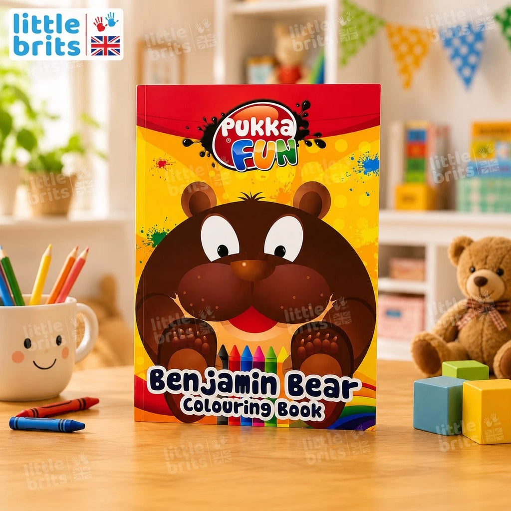 Pukka Fun Benjamin Bear Colouring Book Kids Activity Book Colouring Ages 3+