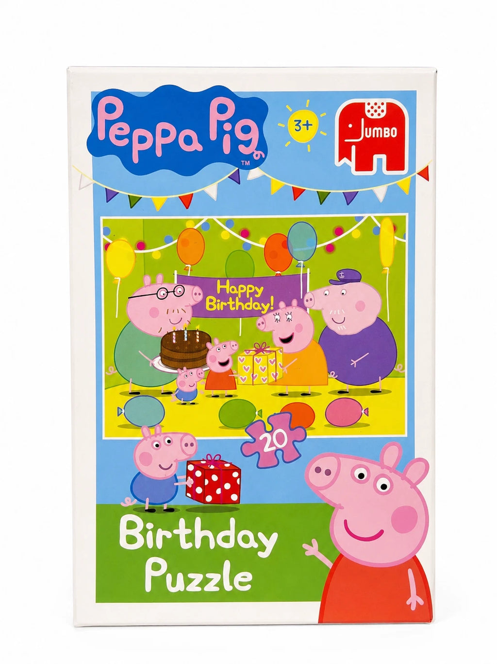 Peppa Pig Birthday 20 Piece Jigsaw Puzzle Kids Age 3+ Jumbo New