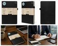 A5 Premium Leather Ruled Notebook Journal Diary 144 Pages Black Office School
