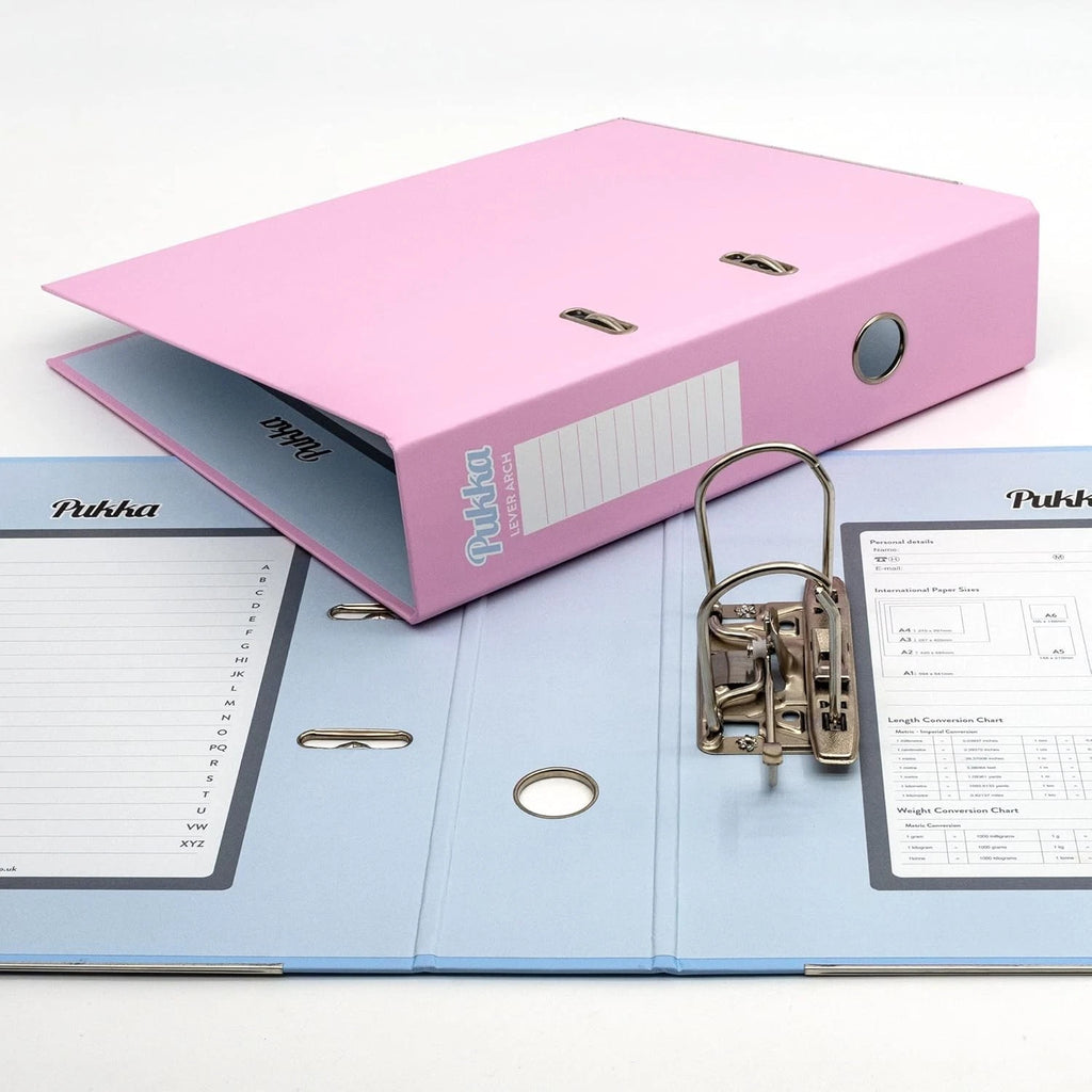 Pukka Pad A4 Pastel Lever Arch File 70mm Spine Document Folder Office School