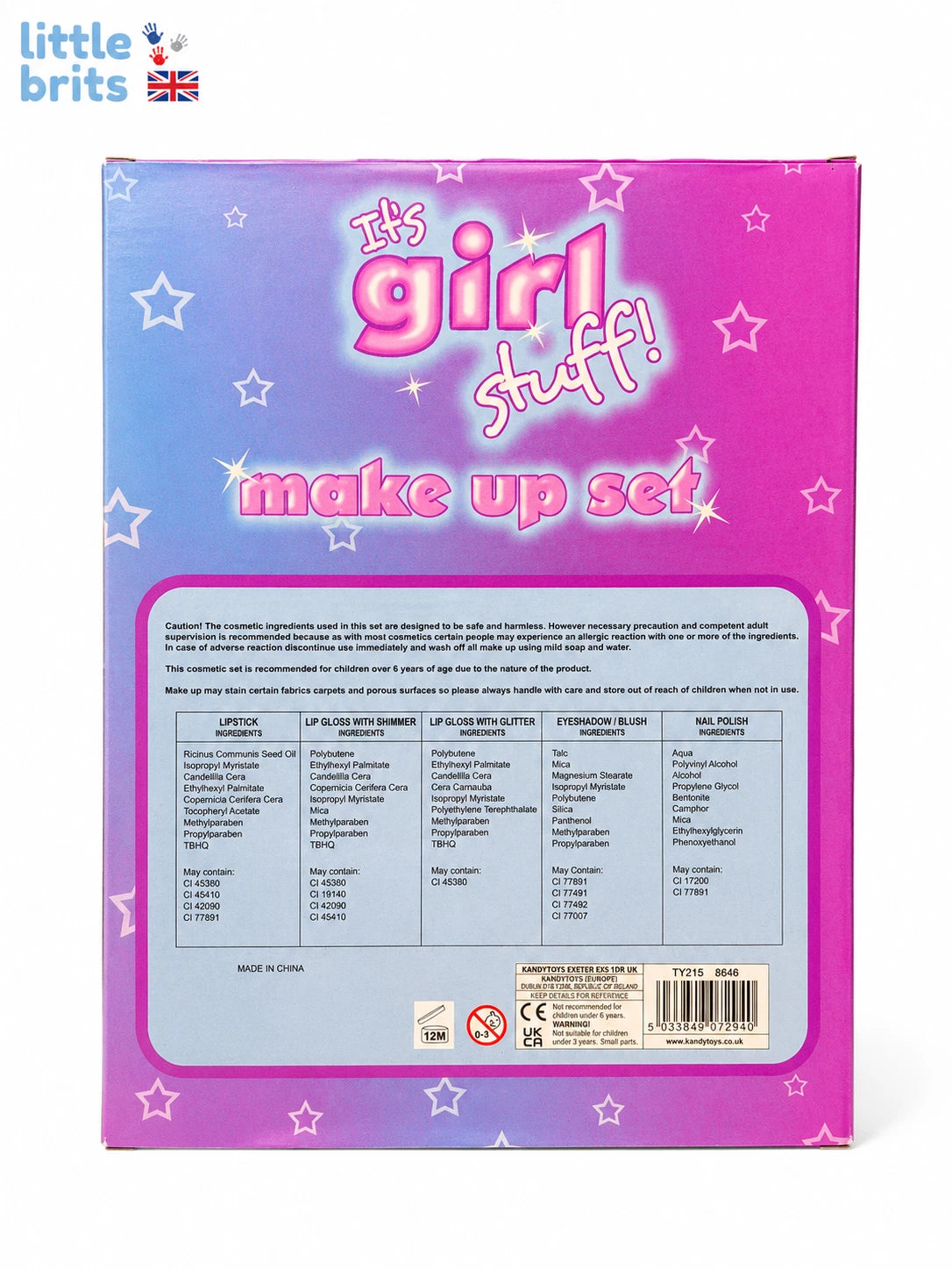 Girls Makeup Kit Pretend Play Cosmetic Set with Mirror Lip Gloss Nail Polish Toy