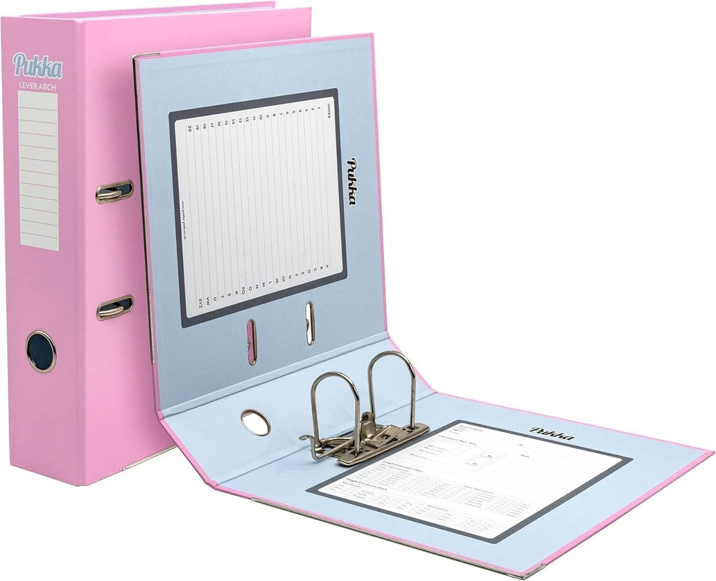 Pukka Pad A4 Pastel Lever Arch File 70mm Spine Document Folder Office School