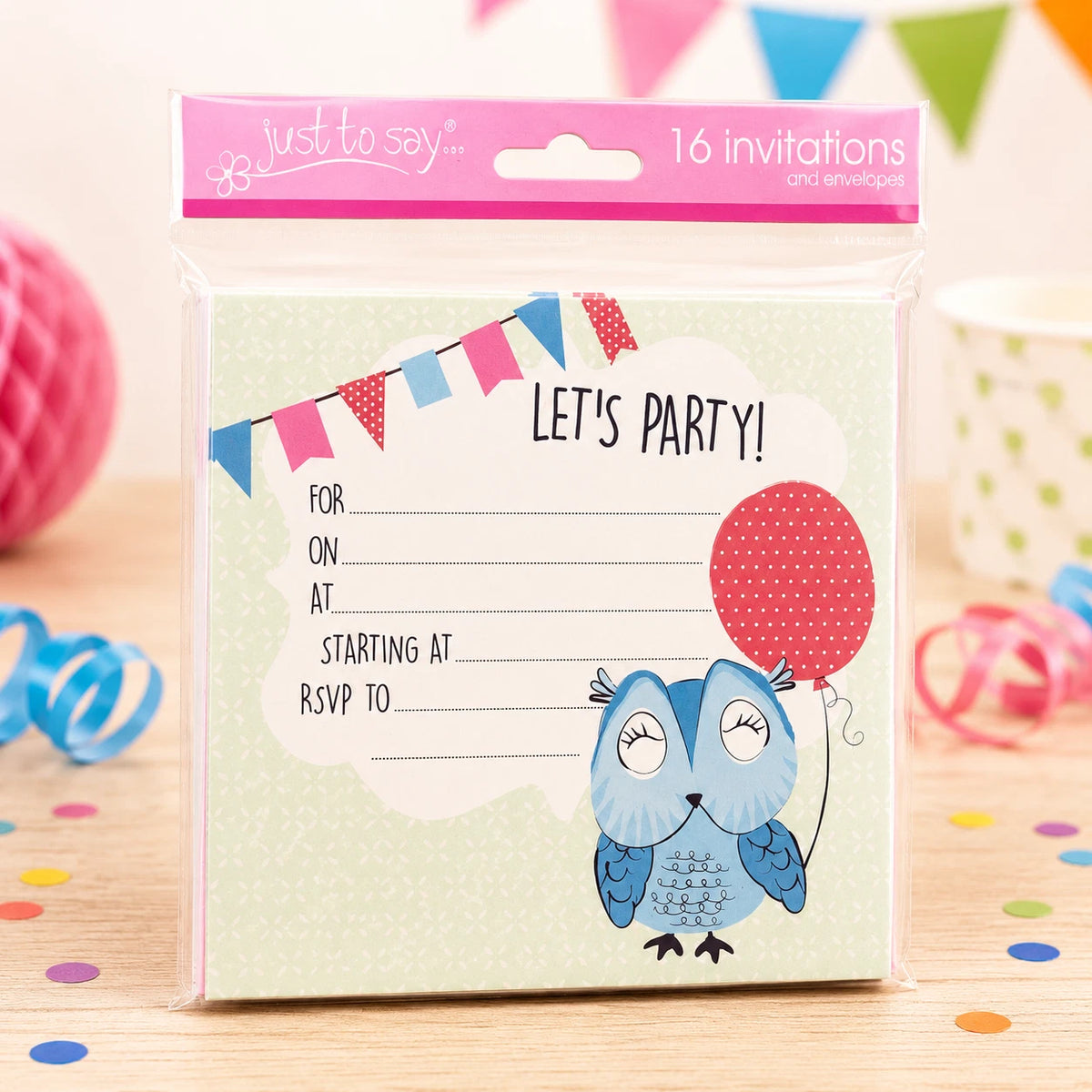 16 Kids Birthday Party Invitation Cards With Envelopes Of Assorted Designs